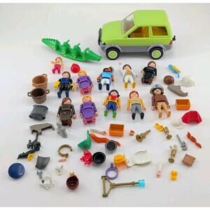 Vintage Playmobil Lot 70s-90s Geobra Figures Accessories Western Victorian Car